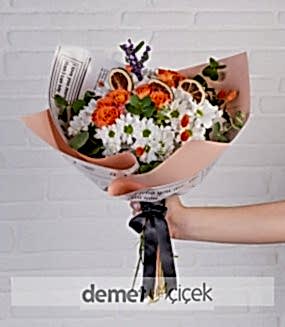 Papatya ve Çardak Gül Buketi