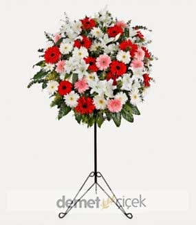 Renkli Gerbera ve Lilyum Ferforje